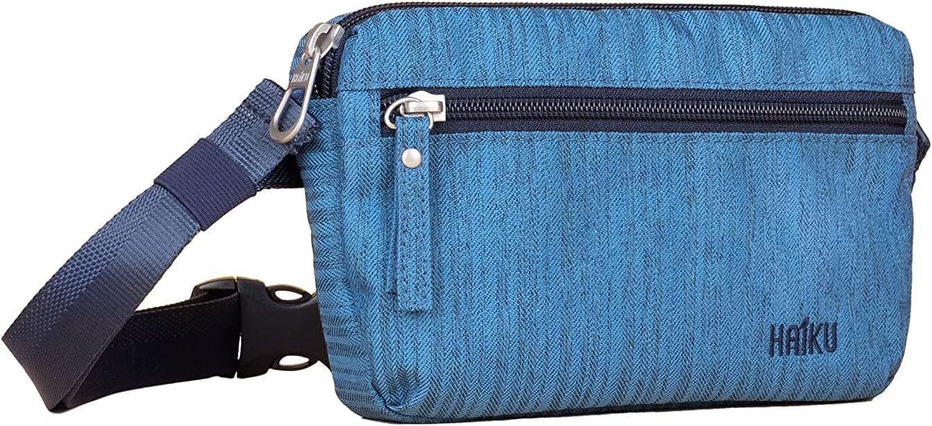 Haiku Hopper | Waist, Hip, Fanny Pack, Belt Bag Purse | with adjustable belt Clip | Sapphire
