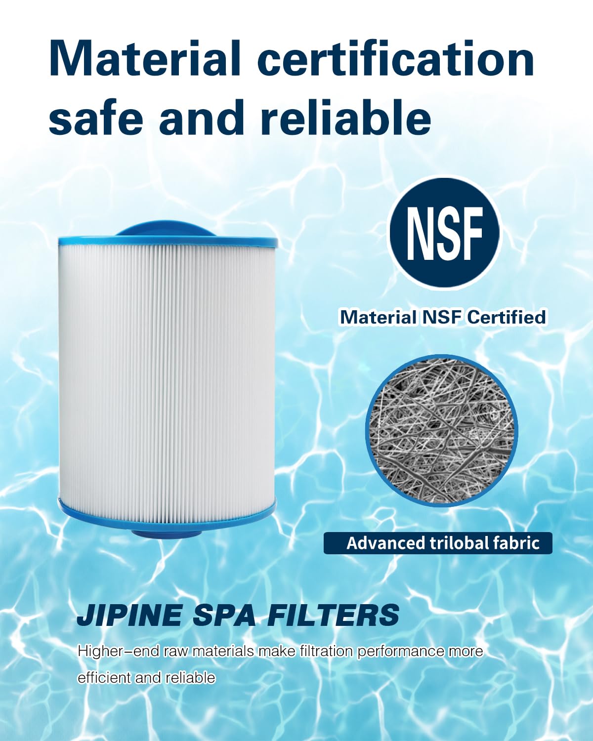 Filtr spa 6CH-502 kompatybilny z Artesian SPA, Magnum AR50, zamiennik dla Pleatco PAS50SV-F2M, Unicel 6CH-502, Filbur FC-0311,06-0052-12, Master Deluxe M60506 filtr do wanny z hydromasażem, 2