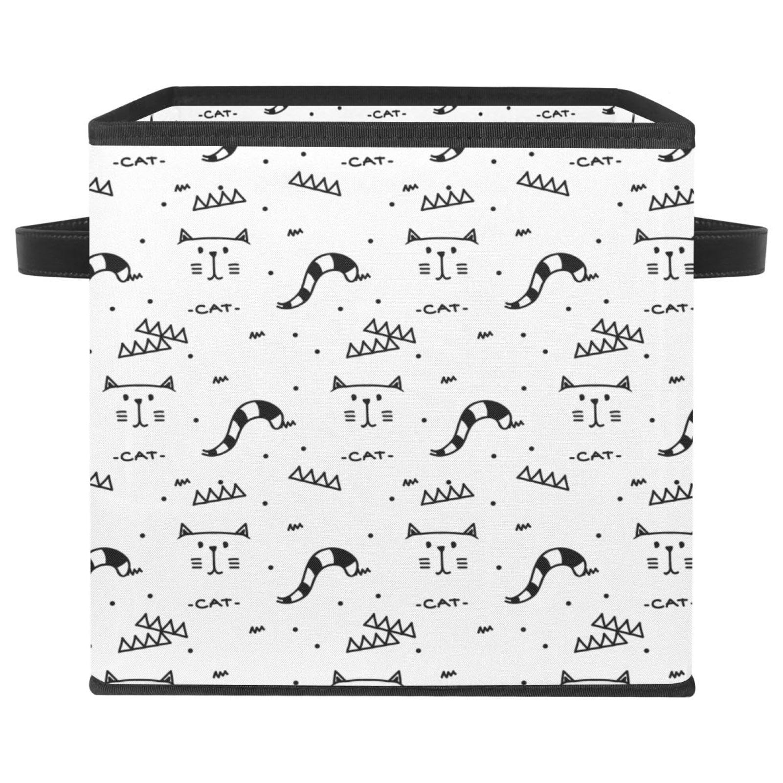 Boîte de rangement pliable cube motif chat pour vêtements et placards de chambre