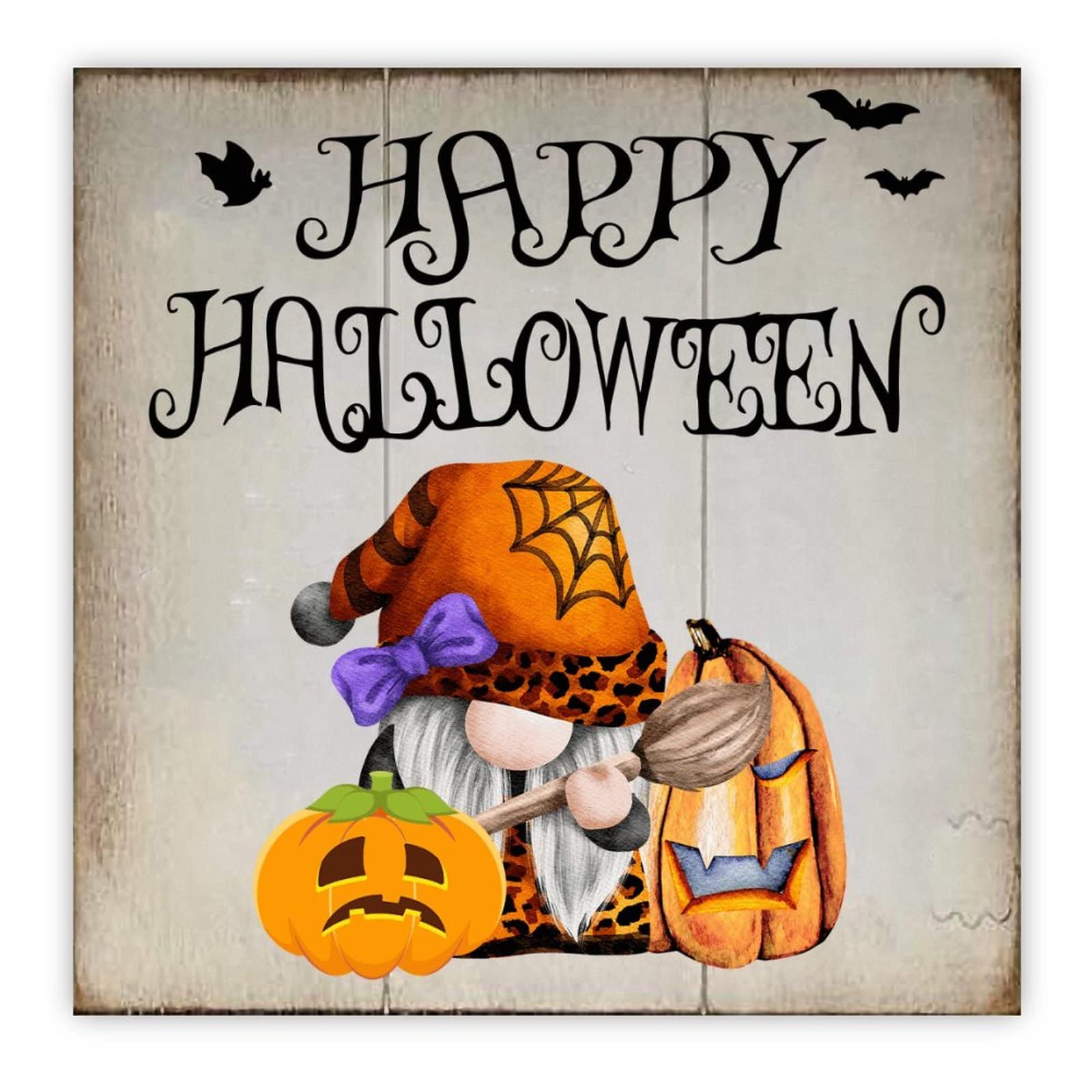 Nain de citrouille Halloween bois pour embellir un mur vide