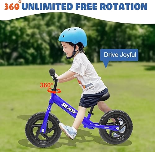 Miniatura 7 de Sejoy Bicicleta de equilibrio para bebés de 1 año, bicicleta de equilibrio ajustable para niños de 10 a 36 meses, bicicleta de equilibrio para bebés