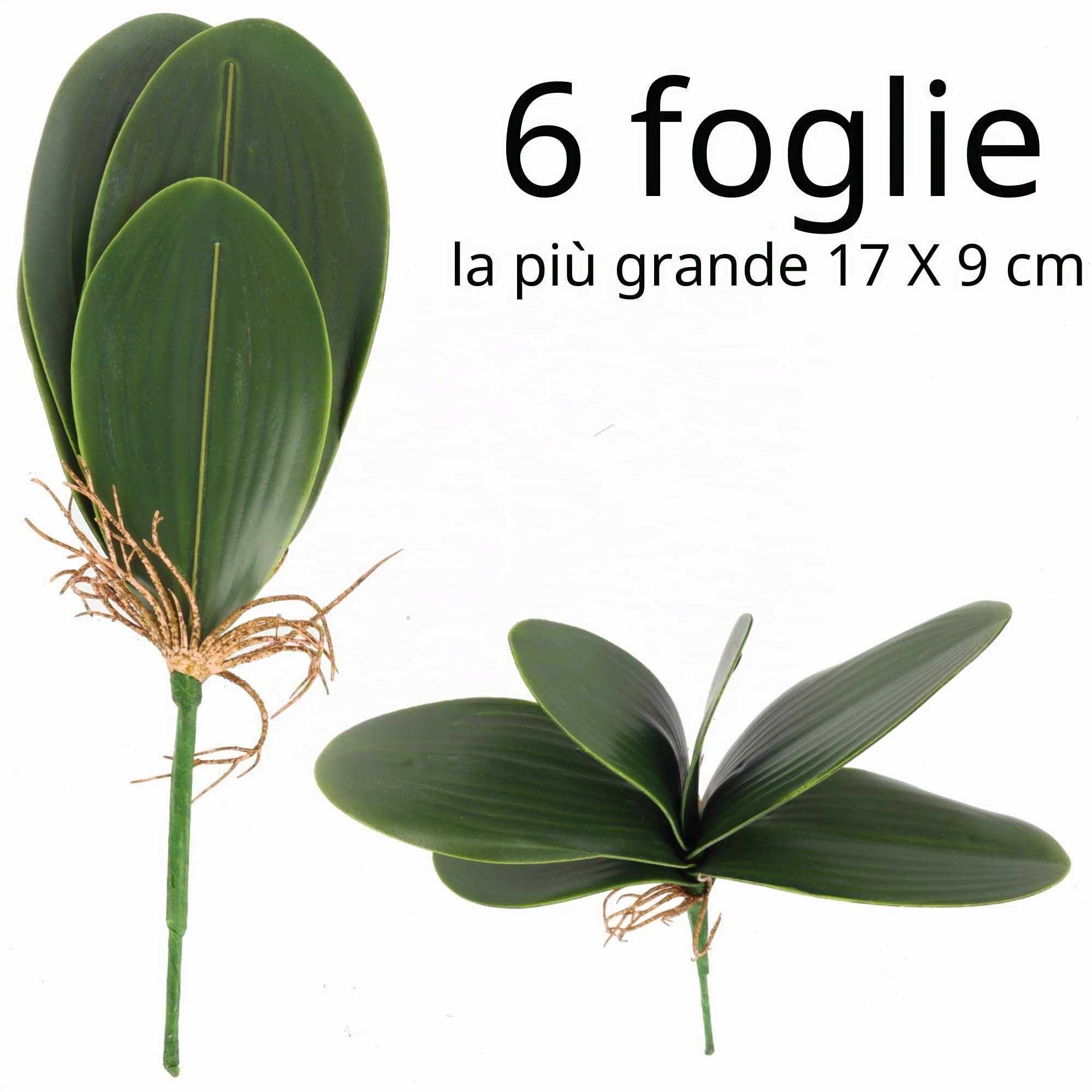 Orchidea artificiale bianca in vaso bouquet di fiori H 125 cm vaso bianco