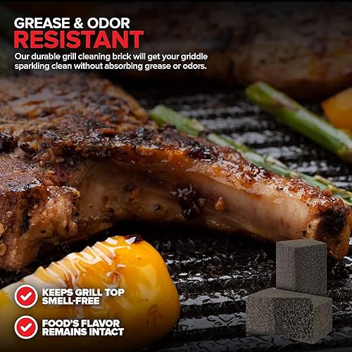 Miniatura 4 de MIALO Trusted Traders Barbacoa de limpieza de ladrillo piedra pómez, negro, 12 oz