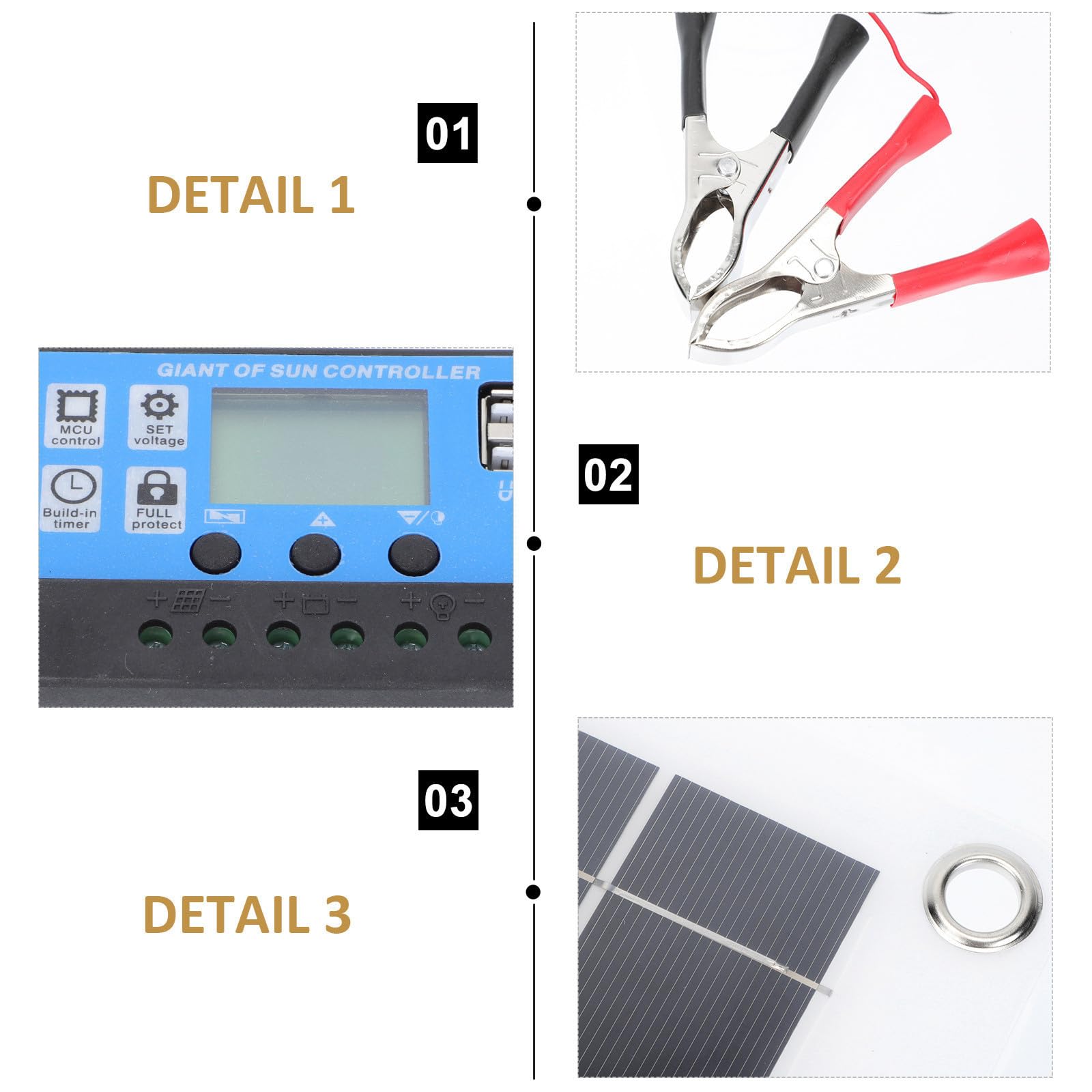 Kit Pannello Solare in Polietilene 36 Celle 20w per Camper | Carica 12v, Alta Efficienza, Facile da Trasportare, per Campeggio e Impianti Stradali