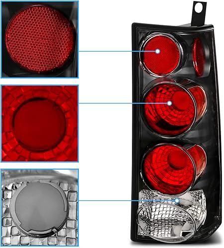 Miniatura 3 de AmeriLite Conjunto de luces traseras halógenas con luces de freno para Chevy ExpressGMC Savana Van Euro 2003-2019, lado del pasajero y del