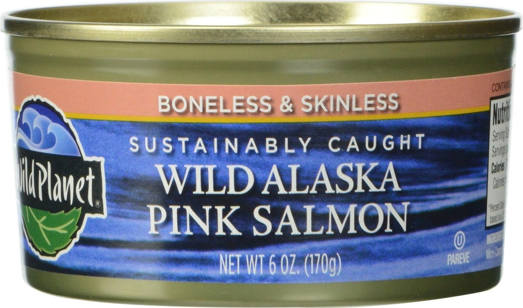 Wild Planet Skinless & Boneless Alaskan Pink Salmon, 6 Oz Can, Pack of 1