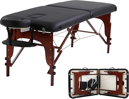 Mesas de masaje amplias, cama portátil de pestañas de 73 pulgadas de largo y 28 pulgadas de ancho, cama de spa portátil de altura ajustable, 2 mesas