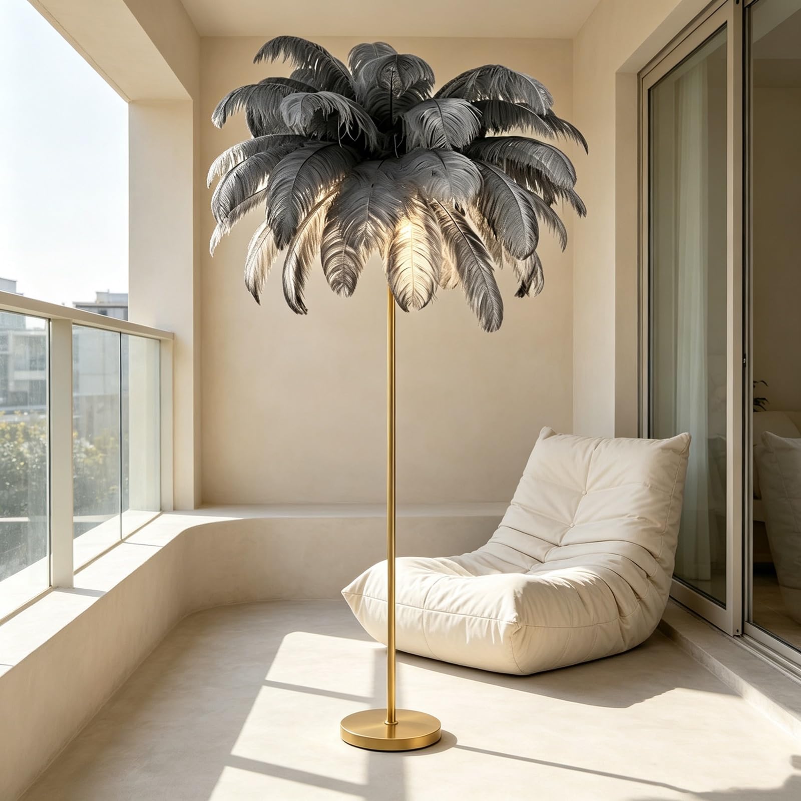 LCNDKF Modern Minimalist Feather Floor Lamp