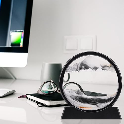 Miniatura 6 de XINBAOHONG Imagen artística de arena en movimiento, movimiento líquido 3D paisaje de arena de mar profundo en movimiento, marco de arena que fluye