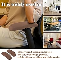 Vista 4 de FERCAISH 2 fundas para brazos para sillas de oficina, extraíbles y de larga duración, elásticas para reposabrazos, almohadillas de esponja lavables