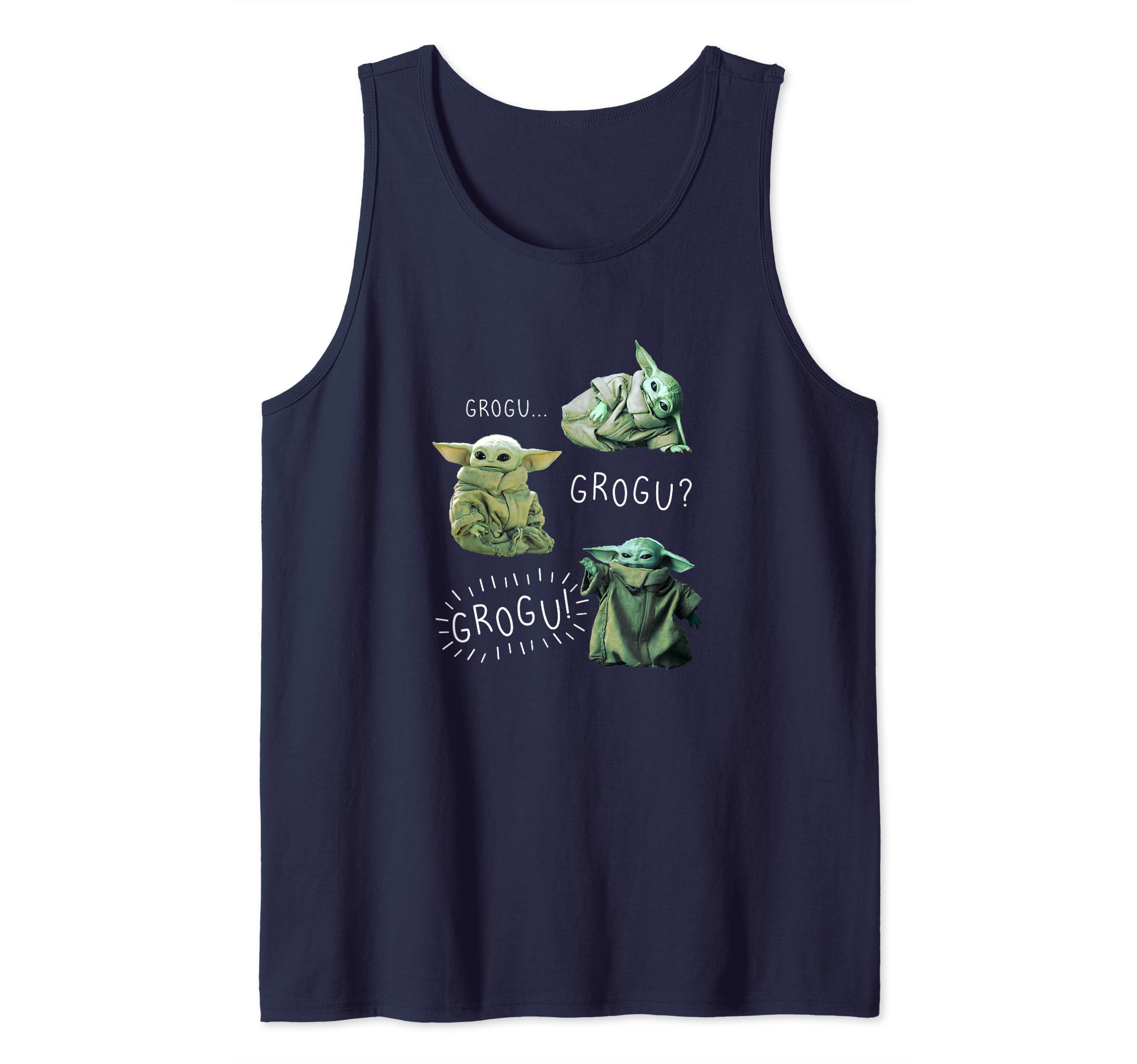 Star Wars: The Mandalorian Grogu Grogu Grogu R14 Tank Top, Blue
