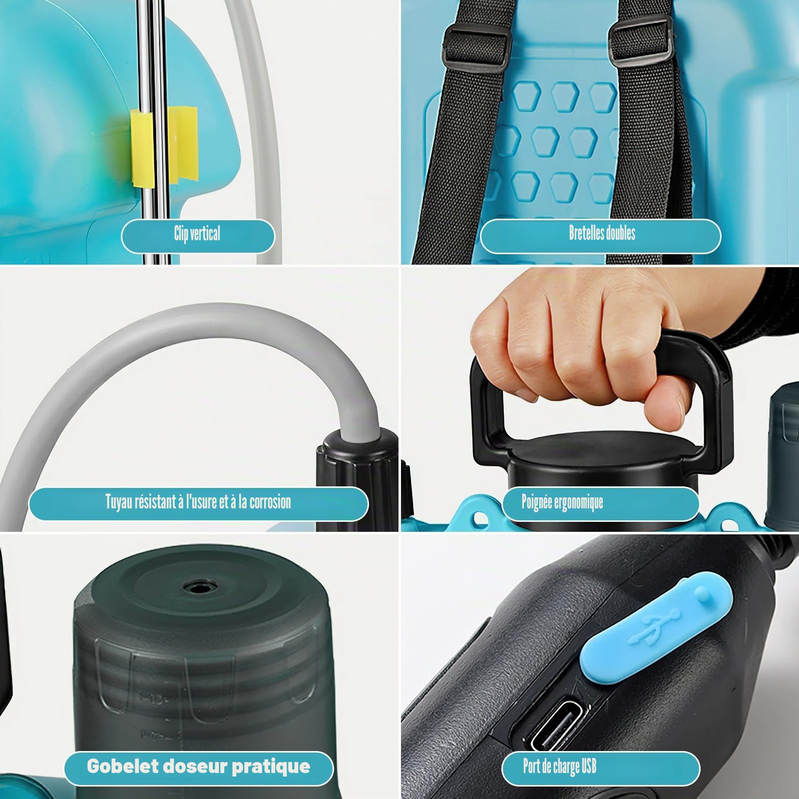 PulvéRisateur éLectrique, 15l Pulverisateur A Dos, Pulverisateur Lance Telescopique, Trois TêTes De PulvéRisation Pro pour L'Arrosage des Fleurs, La DéSinfection, PulvéRisation De Pesticides (Vert)