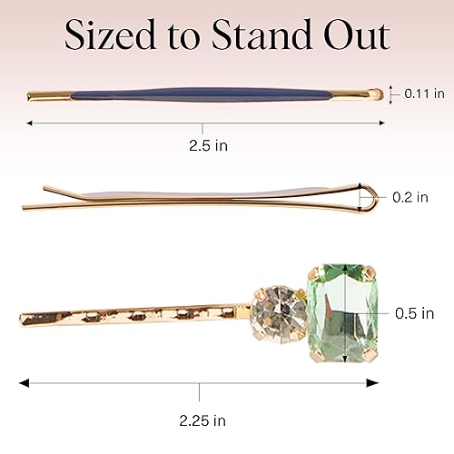 Miniatura 2 de Kitsch Horquillas de moda  Horquillas de metal para mujer  Horquillas doradas con cuentas  Alfileres de cuentas de regalo de vacaciones para el