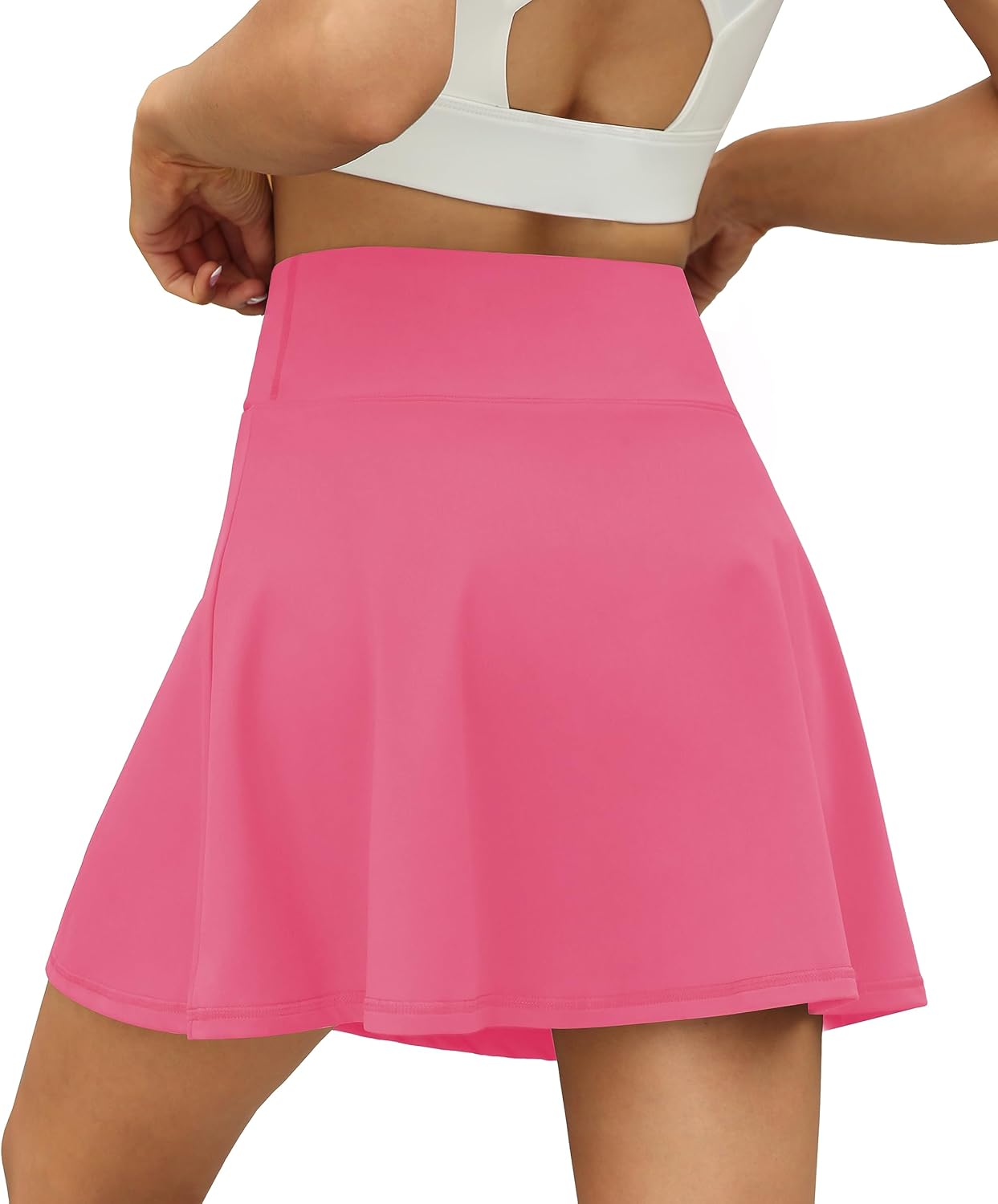 LouKeith Tennis Skirts for Women Pleated Crossover High Waisted Athletic Workout Golf Skorts Skirts with Shorts Pocket - Image 4