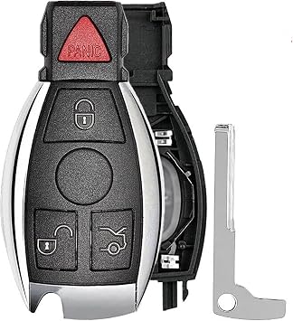 1x New Replacement Remote Key Fob Shell / CASE Compatible with & Fit for Mercedes Vehicle - MPN IYZDC07-04 NO Electronics or Chip Inside