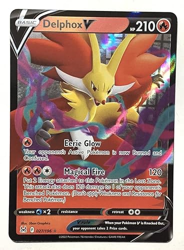Delphox V 027196 Perst Origin - Tarjeta Holo Pokemon Ultra Rara NM