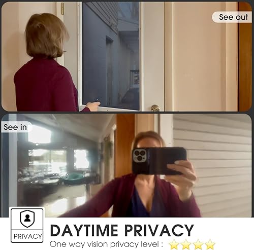 Miniatura 10 de ColorfulHall Película unidireccional para ventana, espejo de ventana, película de privacidad para ventana película aislante para ventana, bloqueo
