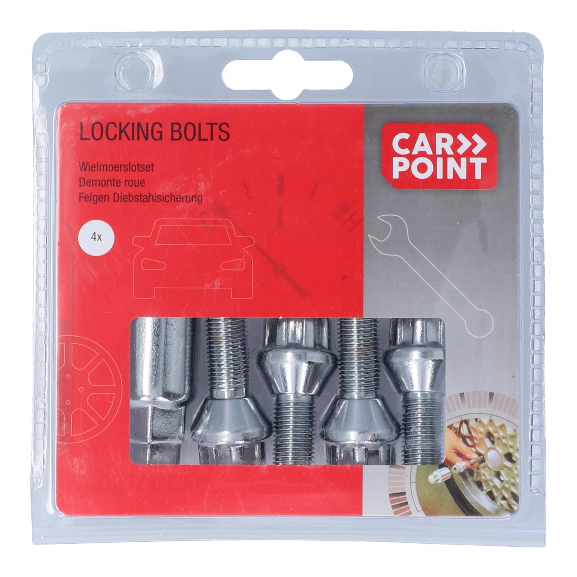 CARPOINT 0520501 Serie/Kit Bulloni antifurto