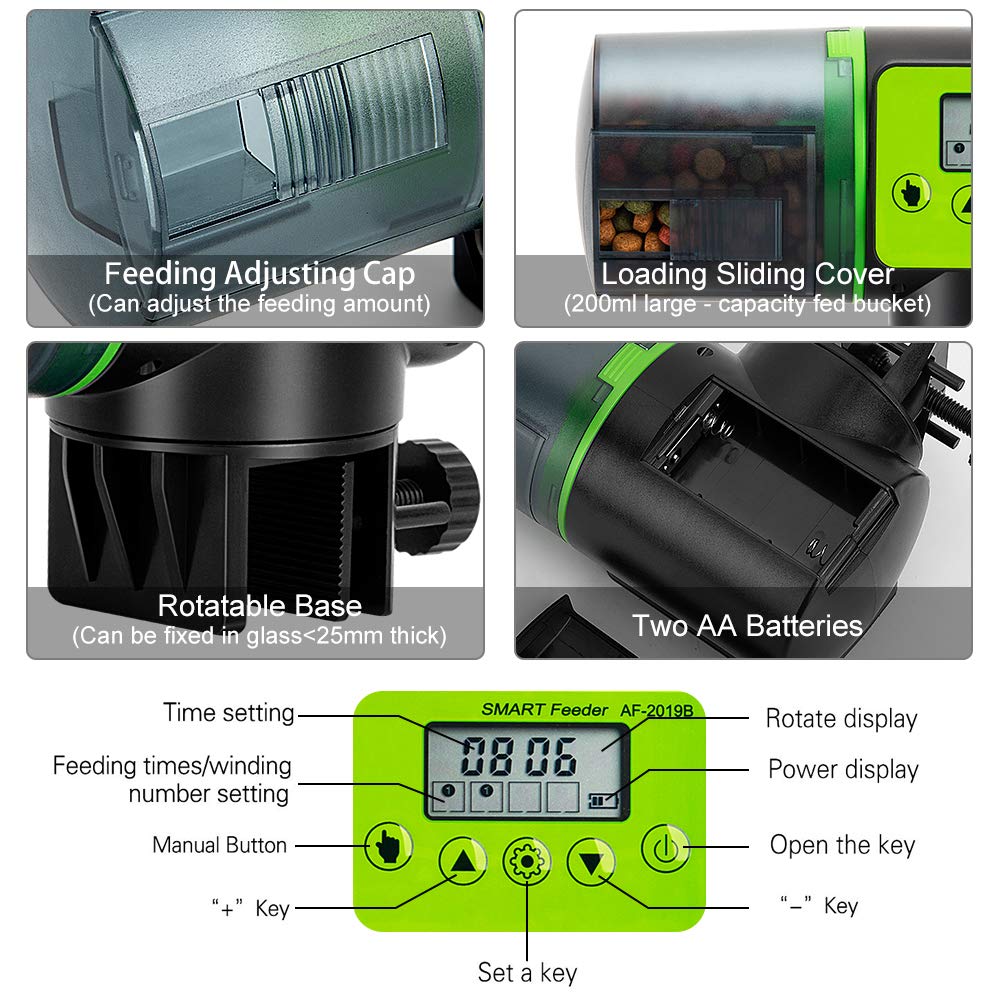 Automatic Fish Feeder, Vacation Fish Feeder, Moisture-Proof