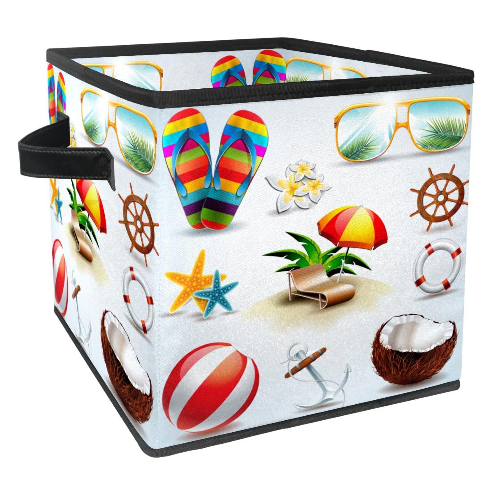 Organisateur de placard en tissu cube pliable Summer Elementz pour chambre et jouets d'enfant