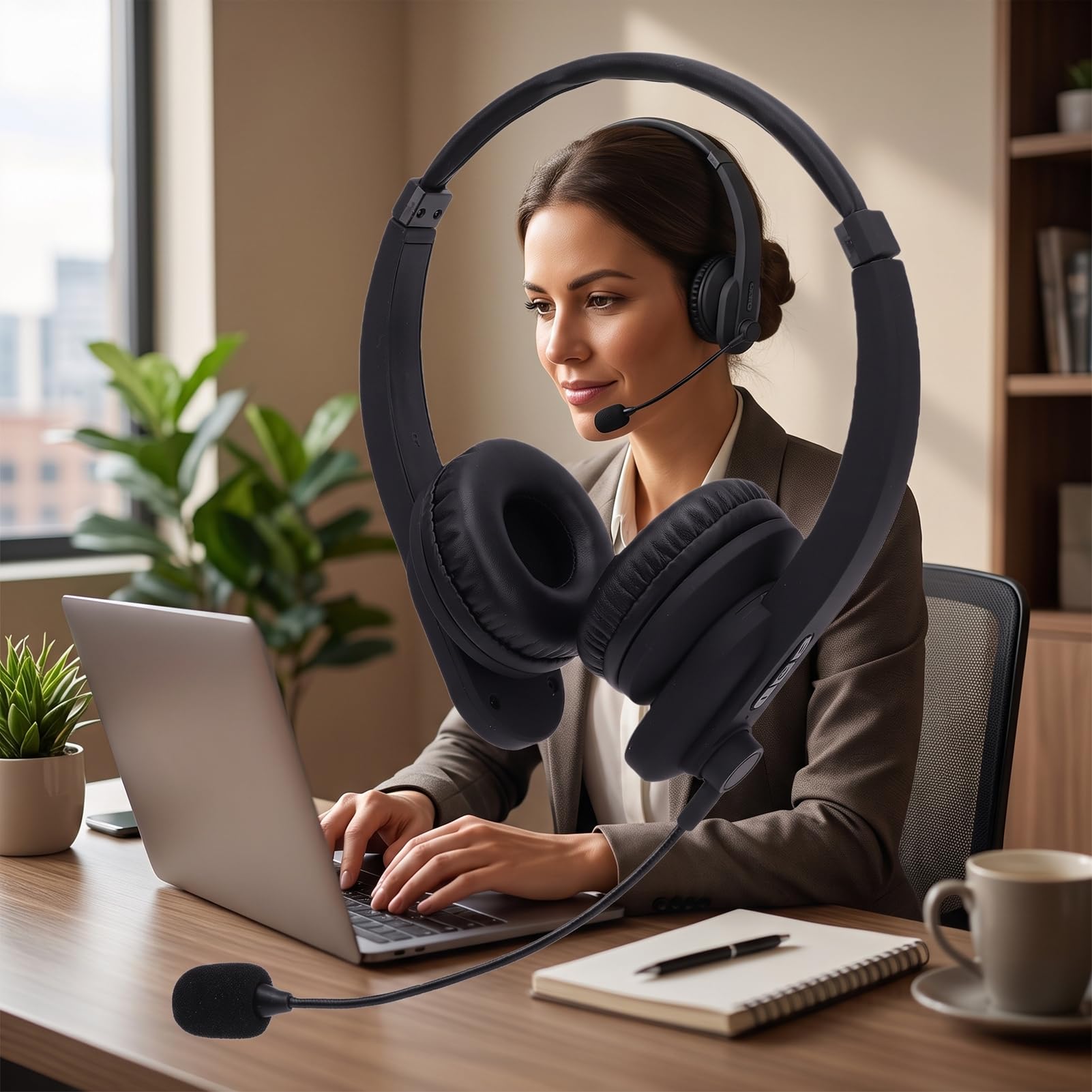 Tangxi Casque Bluetooth Trucker, avec Micro Antibruit, Fonction Muet