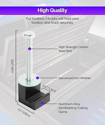 Miniatura 6 de Kit de montaje de caja de herramientas de camión, herramienta universal para camioneta, accesorios de automóvil, caja de herramientas para
