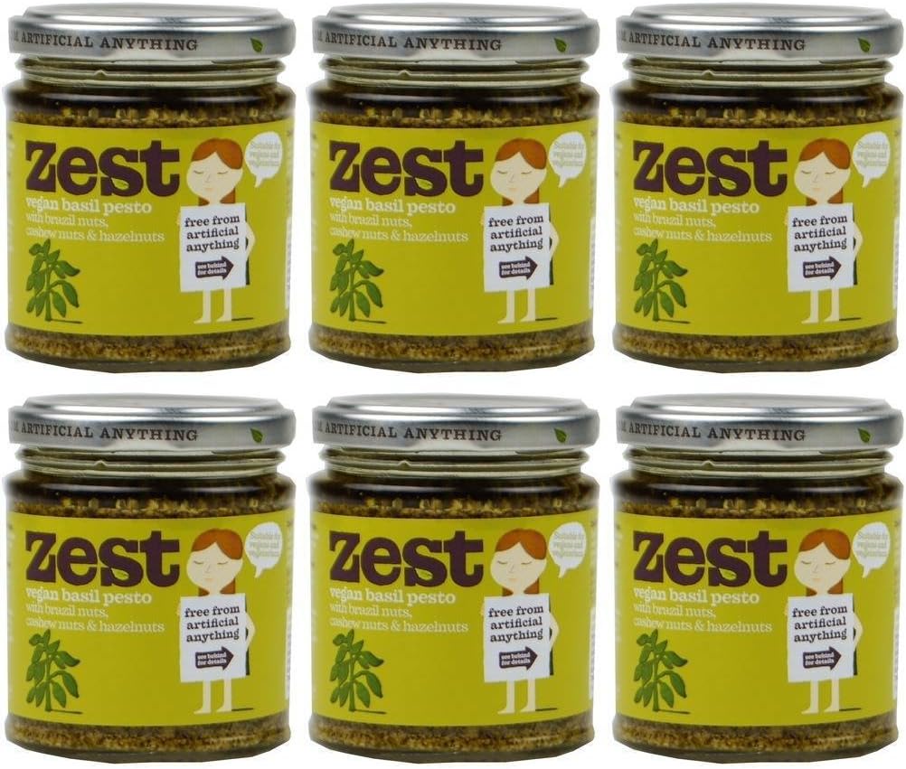 (6 PACK) - Zest - Basil Pesto Vegan | 165g | 6 PACK BUNDLE