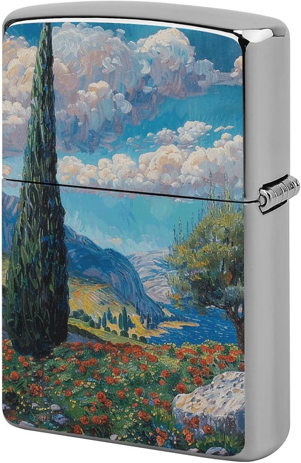Cypress Trees Outdoors Lighter Case, Personalized Metal Lighter Sleeve, Double-Sided Lighters Cover for Standard Lighters, Stylish & Unique Idea
