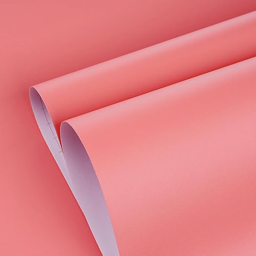 YENHOME Papel tapiz de color rosa melocotón, papel tapiz extraíble para pared de dormitorio y baño, 17.7 x 118 pulgadas, papel tapiz autoadhesivo de YENHOME Papel tapiz de color rosa melocotón, papel tapiz extraíble para pared de dormitorio y baño, 17.7 x 118 pulgadas, papel tapiz autoadhesivo de
