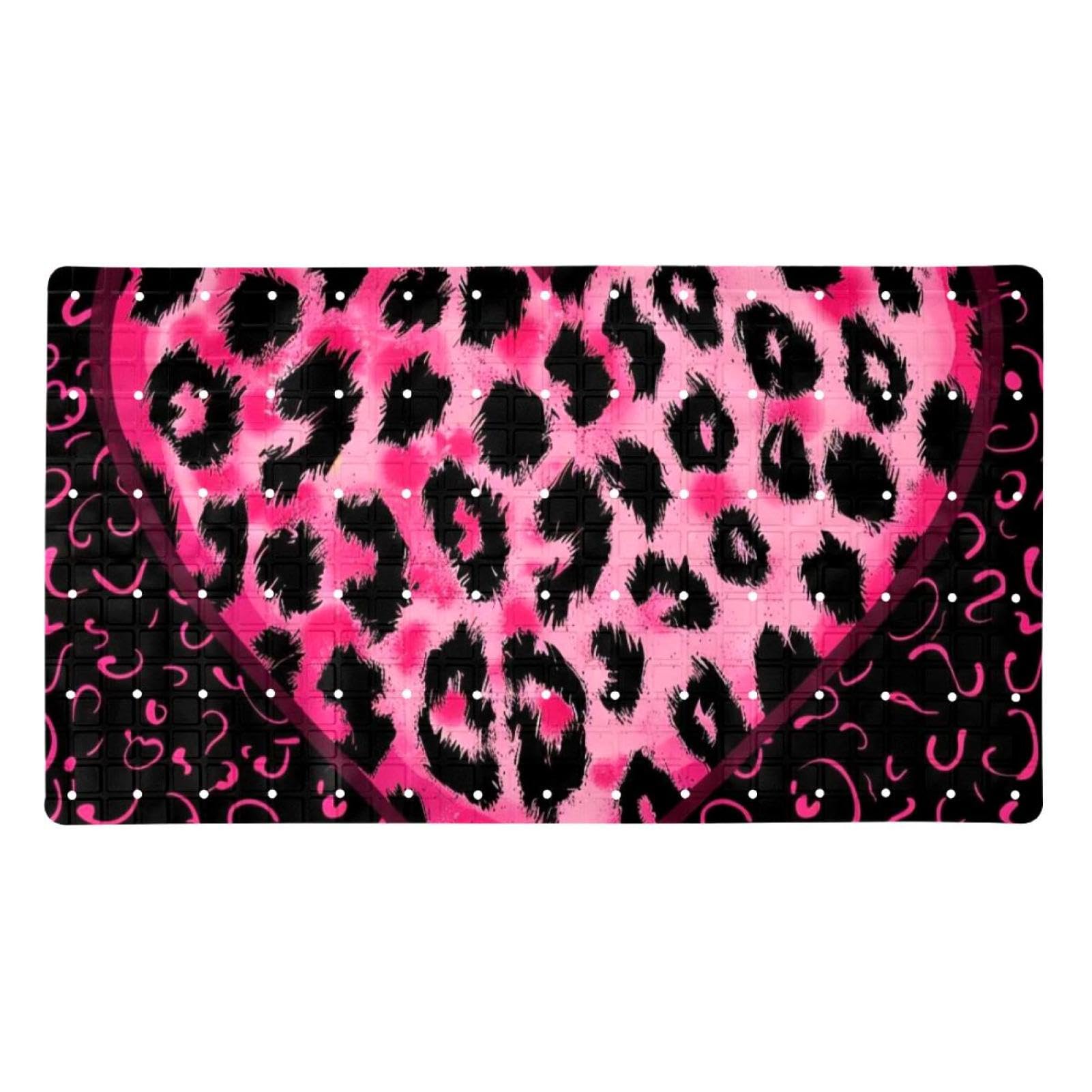 Tapis de bain léopard coloré pour sécuriser la douche des femmes