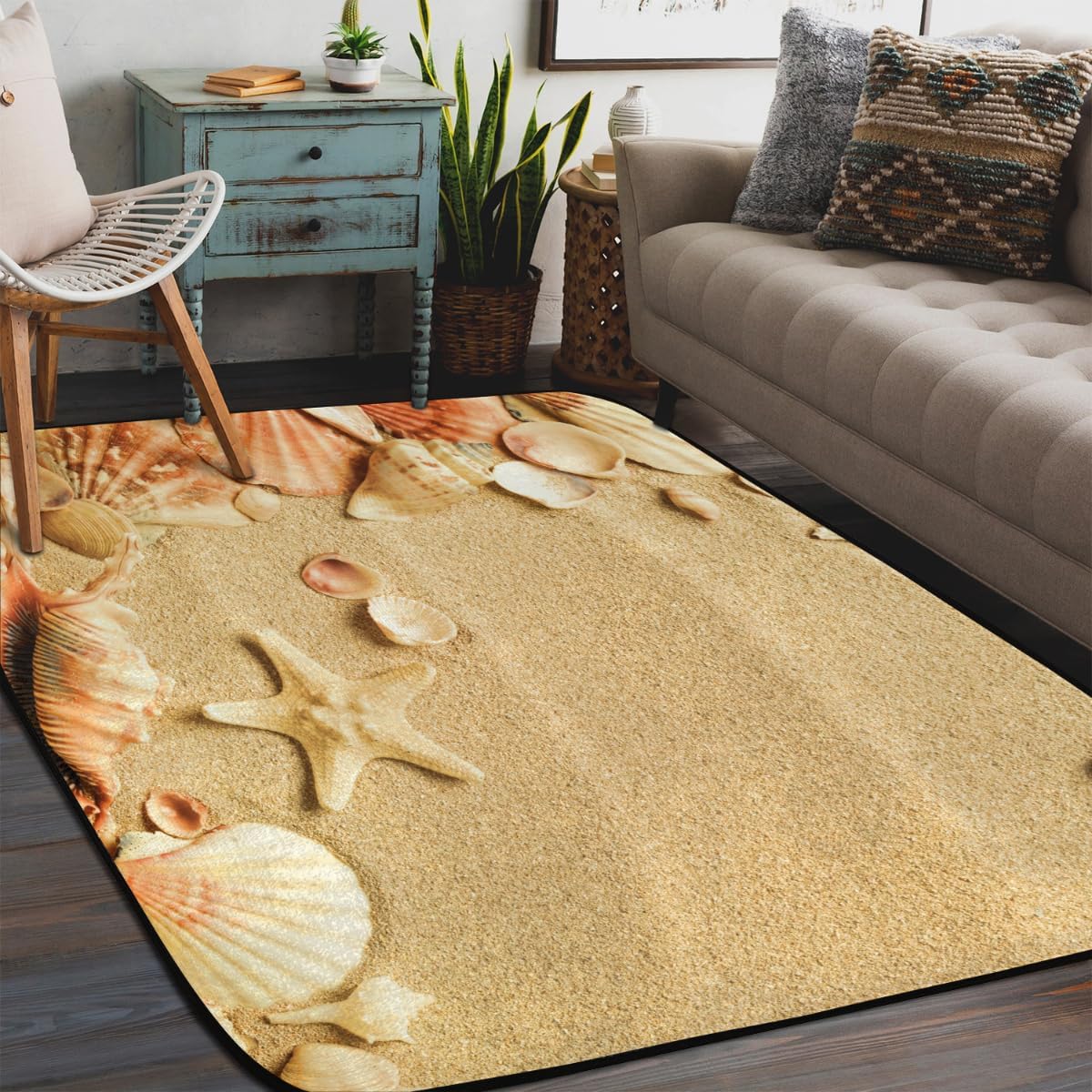 Bathroom Rug Mat 58x80 in, Non Slip Rug Pads for Hardwood Floors and Tiles, Reusable and Washable Tape for Area Rugs, Dual Sided Adhesive Gripper Keep Corners Flat