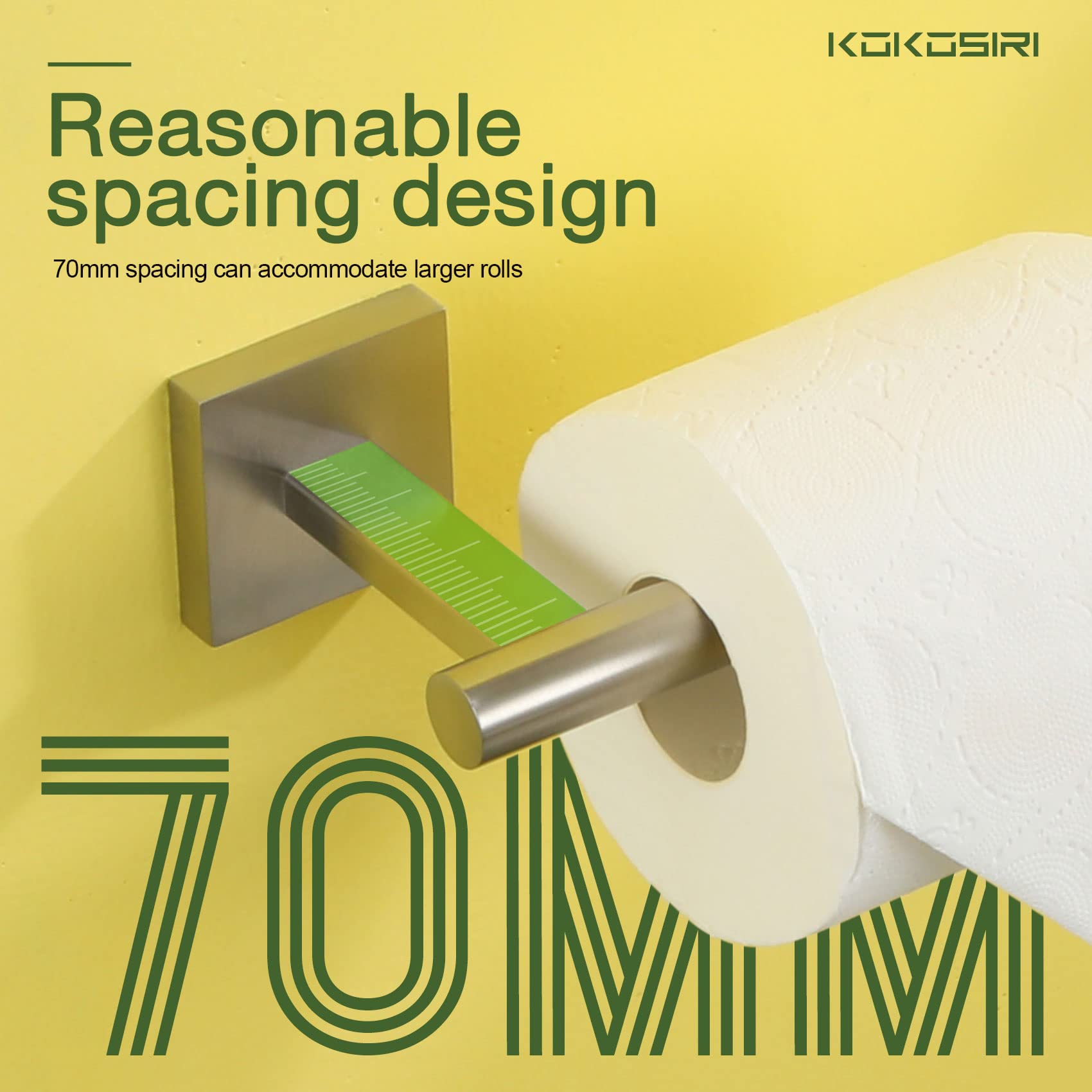 LYGSWDB Uchwyt na papier toaletowy 24-calowy podwójny ręcznik Wieszaki łazienkowe Uchwyt na papier toaletowy Rolka szczotkowana B5005BR-L24+B2005BR