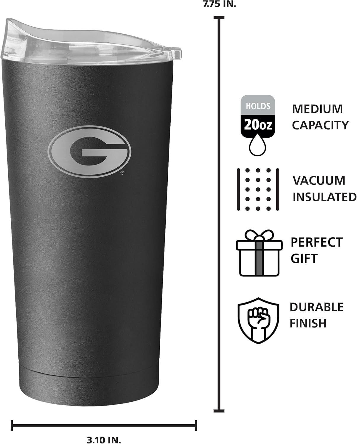 Logo Brands Virginia Tech 20oz Flipside Powder Coat Tumbler - Image 6