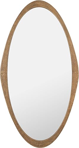 Miniatura 6 de SAFAVIEH Home Collection Cassini - Espejo de pared ovalado decorativo (25.0 x 47.0 in), color plateado