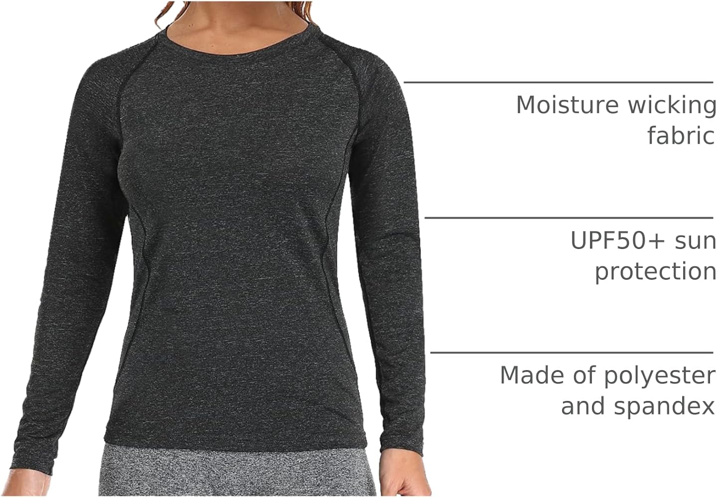 DRY SMOOTH LONG SLEEVE TEE Mサイズ Athletic Works Men's Active Quick Dry Long Sleeve T-Shirt