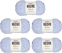 Vista 34 de Keche Hilo de terciopelo para ganchillo, manta de felpilla suave, voluminosa, hilo amigurumi, 3.53 oz (132 yardas), color menta