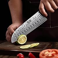 Vista 6 de HOSHANHO 8 Pieces Knife Set with Magnetic Block, Ultra Sharp Powder Steel Knife Block Set, Professional Chef Knife Sets with Ergonomic Handle &