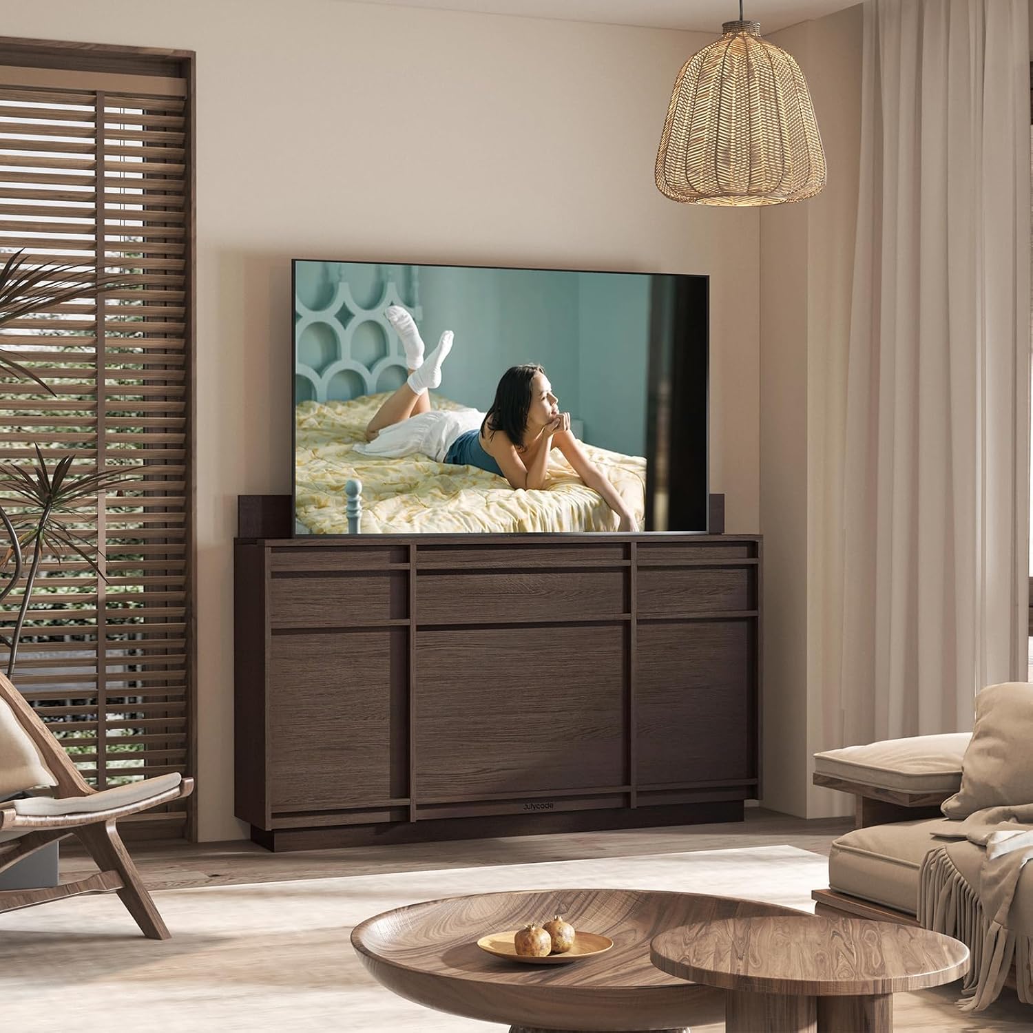 Lift TV Stand, Invisible Smart TV Cabinet for 55 - inch TVs image 2
