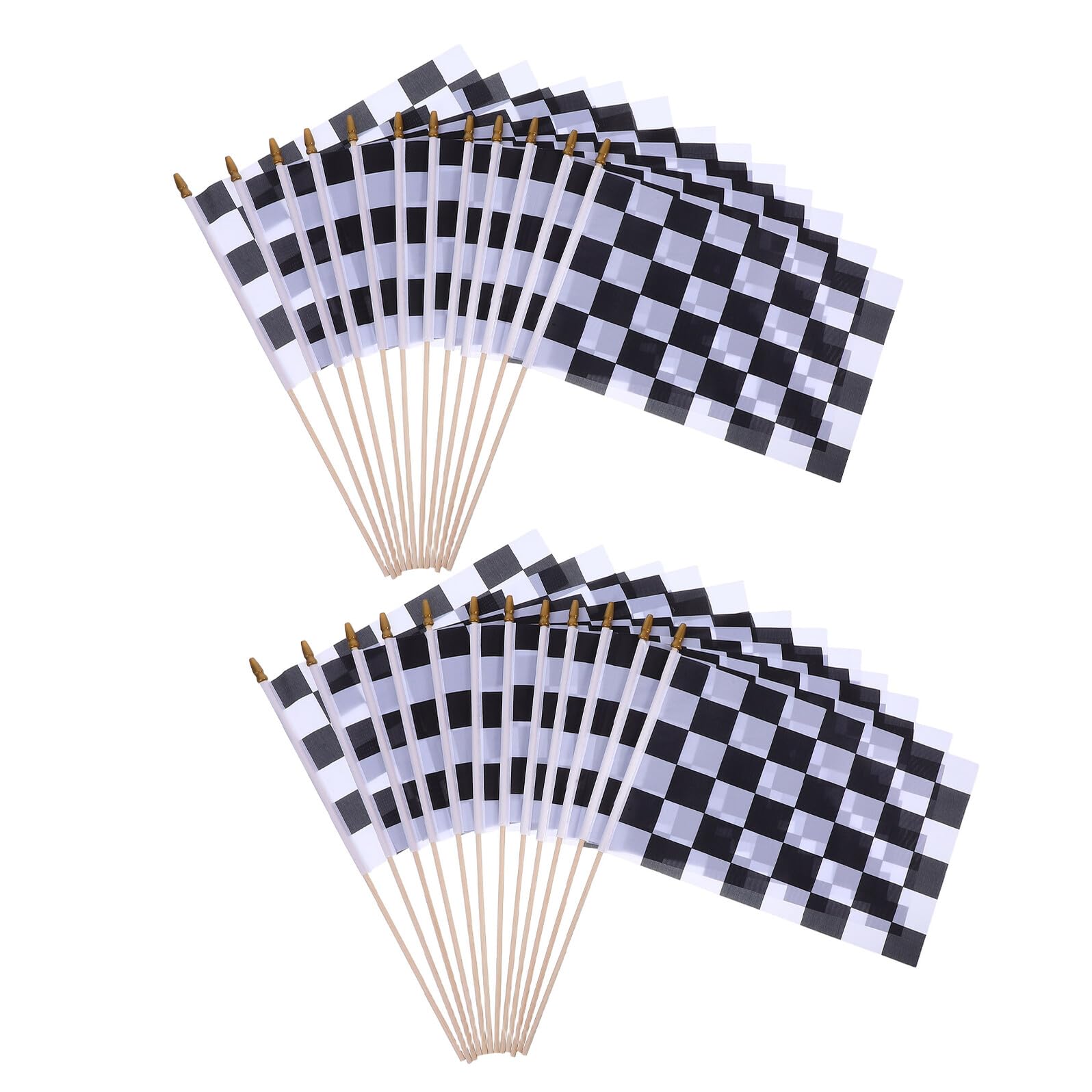 Mini drapeaux de course avec mâts en bois anti-déchirure pour événements sportifs