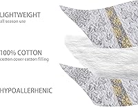 Vista 152 de Homzard King Size Quilt Set, Grey White Snowflake Striped Comforter Set,Cotton Gray Bedspread King Size, Lightweight Comforter Fall Bedding 3 Piece