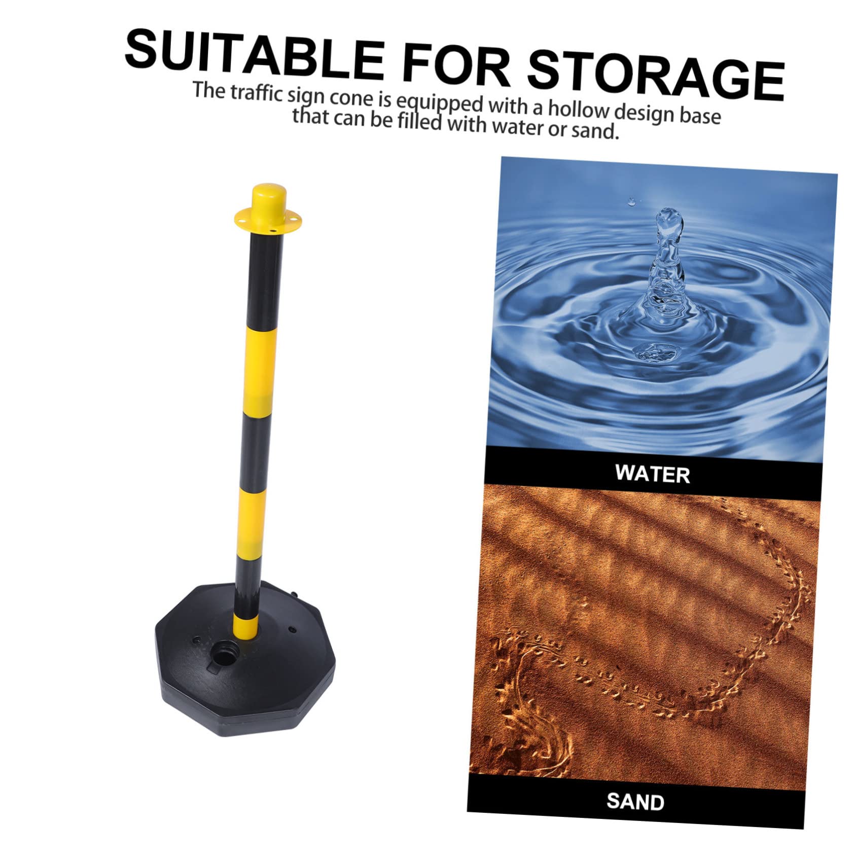 Cabilock Traffic Delineator Post Cones 2pcs Resistant Warning Columns for Parallel Parking Delineator Posts for Driveway