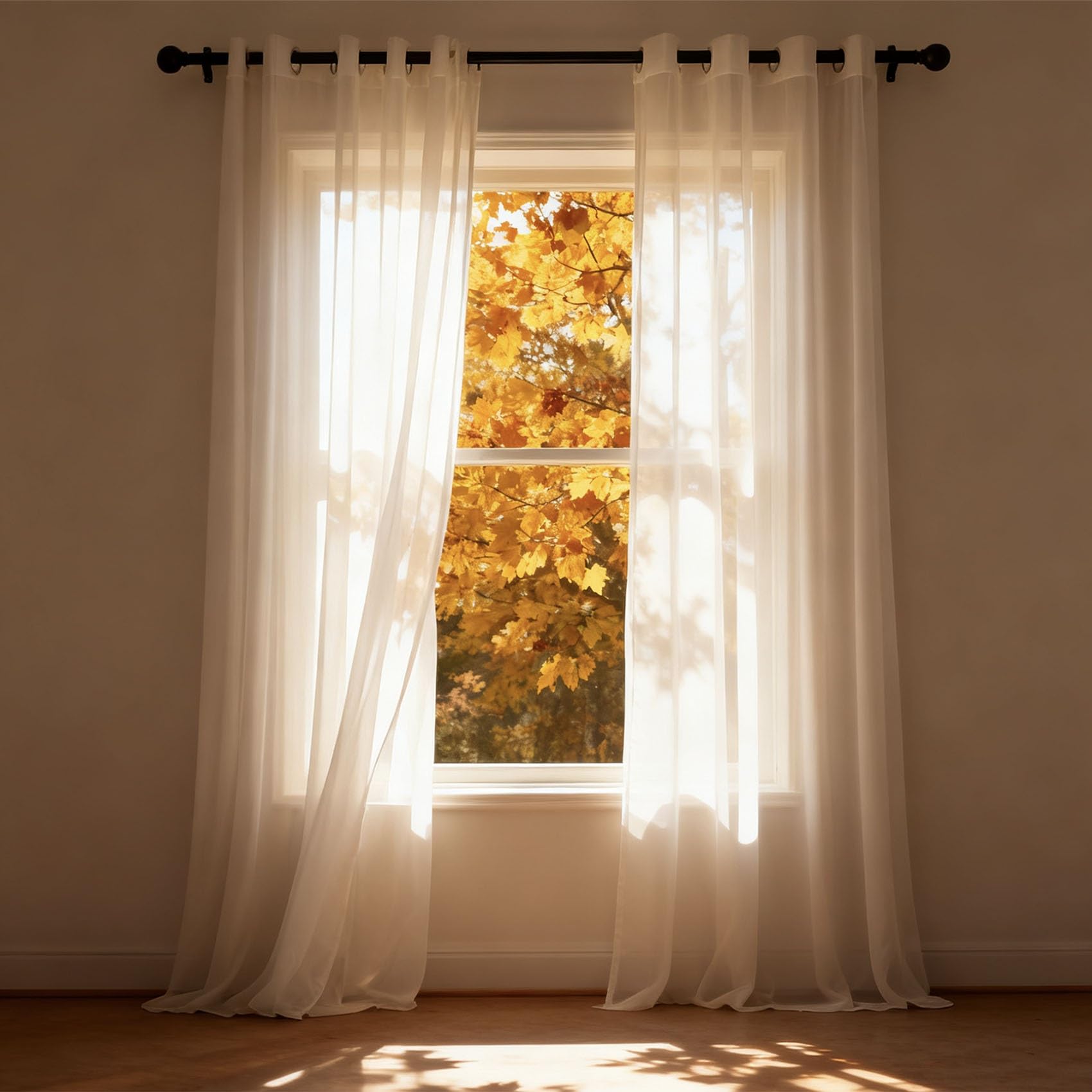 Rideaux transparents salon et chambre voilage semi-transparent 266x170