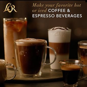 L'OR Espresso Capsules, 80 Count Caramel, Single-Serve Aluminum Coffee Capsules Compatible with the L'OR BARISTA System & *Nespresso Original Machines, 80 Count (Pack of 8)