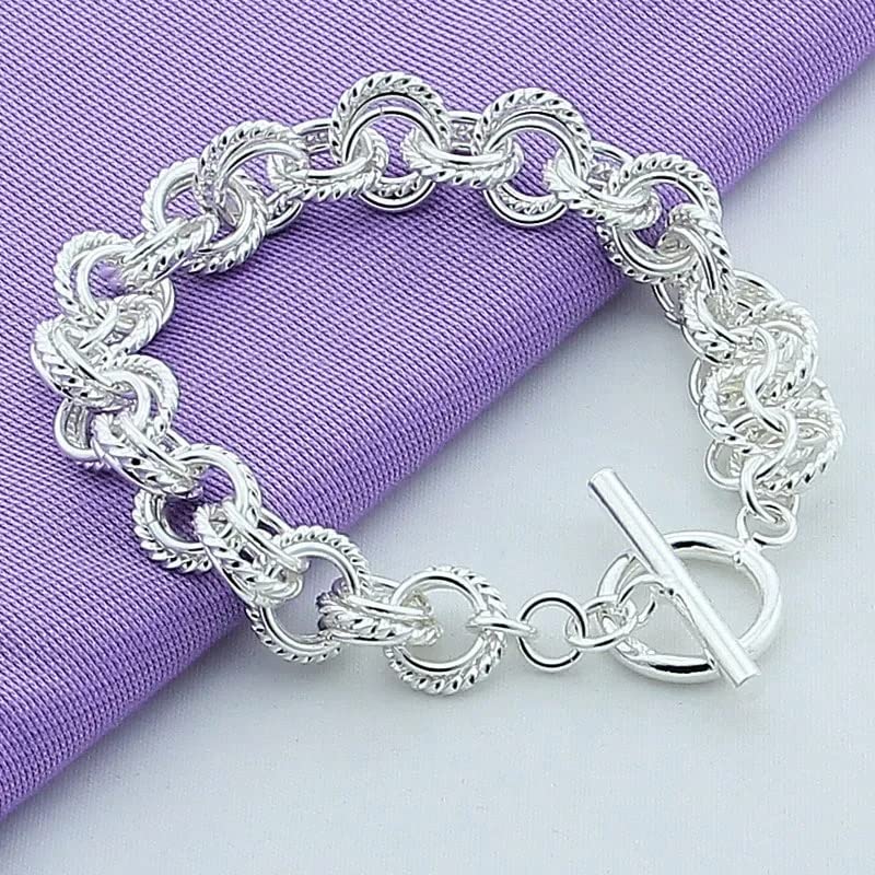 Bracelets cercles ronds argent 925 le cadeau idéal pour femme