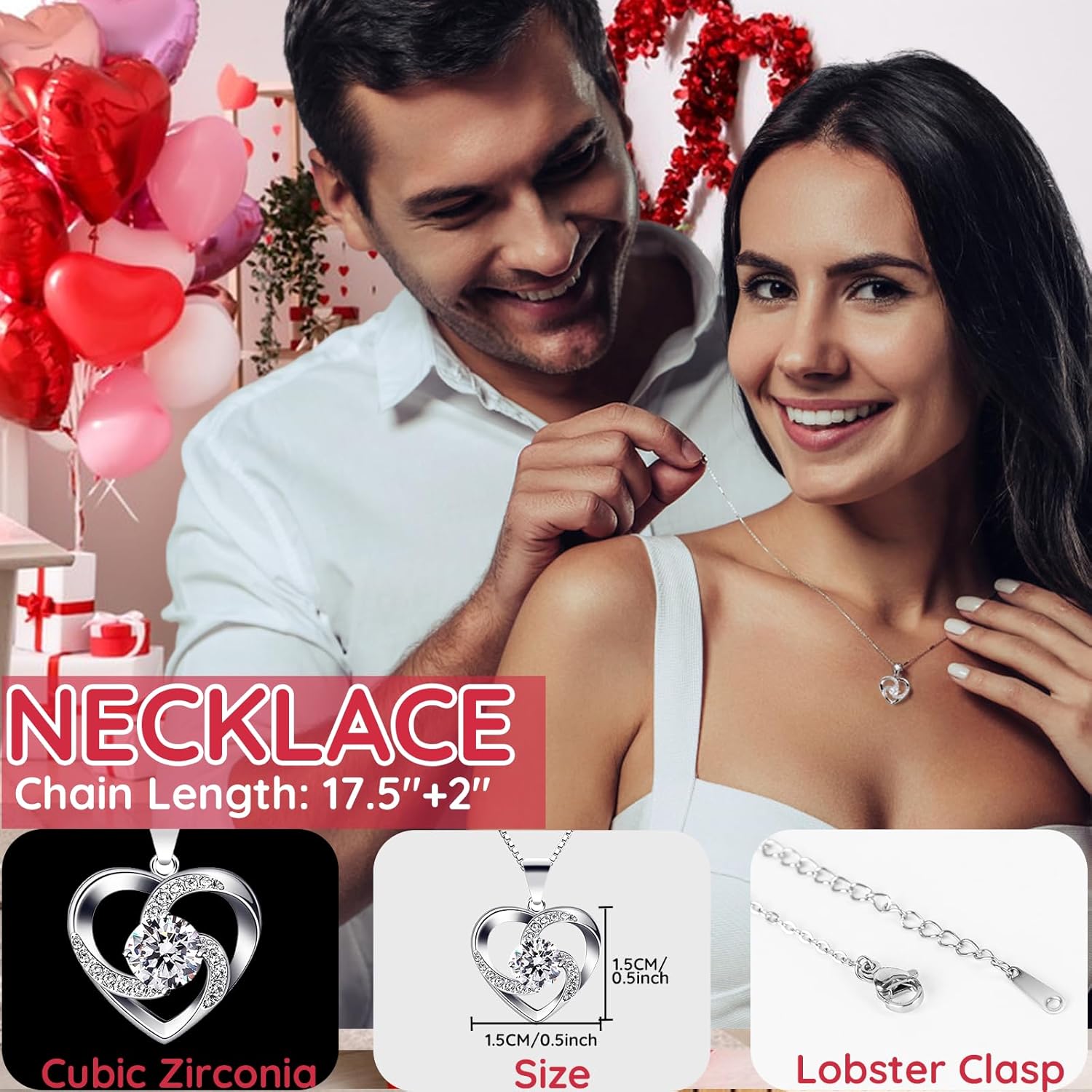 Gifts for Women Birthday, Preserved Real Red Rose with Necklace Gifts for Mom, Eternal Roses Forever Flowers Gifts for Girlfriend Mom Grandma Wife Mother's Day Birthday Anniversary - Image 3