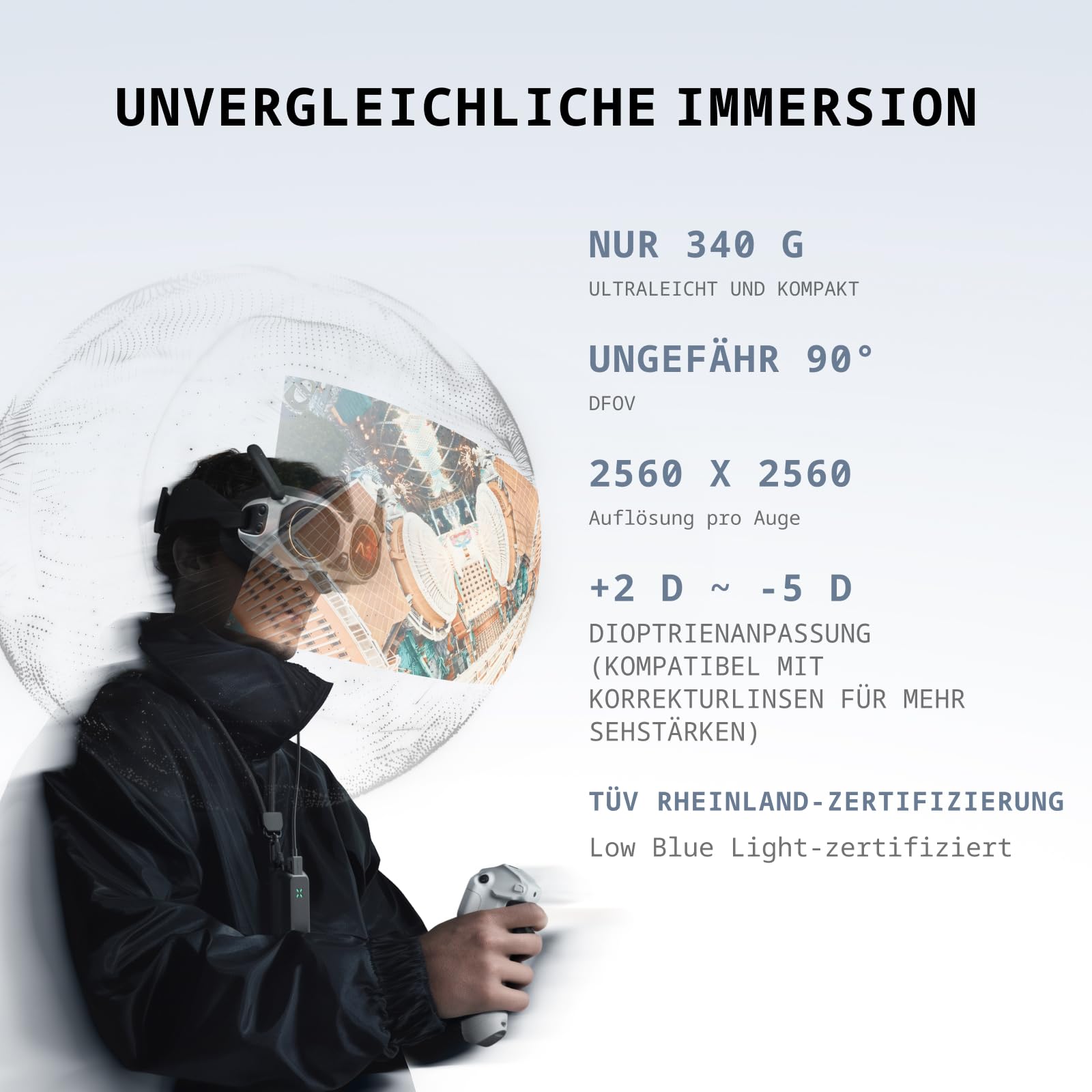 Antigravity A1 Explorer-Bundle (3 Akkus) – 8K 360°-Drohne für immersives Fliegen, Point-to-Fly-Steuerung, Hindernisvermeidung, 249 g & klappbar, Deep Track, Auto-Rückflug, 10 km Reichweite, Auto-Edit