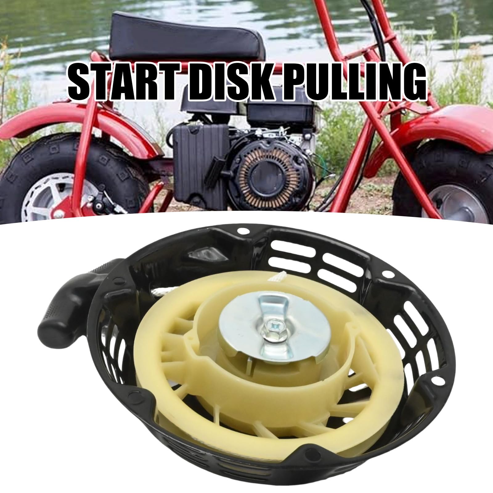 JUUDDENPARTS Pull Start Recoil Starter, Aluminum Alloy Recoil Pull Start Starte - Image 3