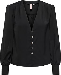 ONLY Damen Only Female Top Onlcaty Top Onlcaty Thalia Life Ls V-Neck Top WVN (1er Pack)