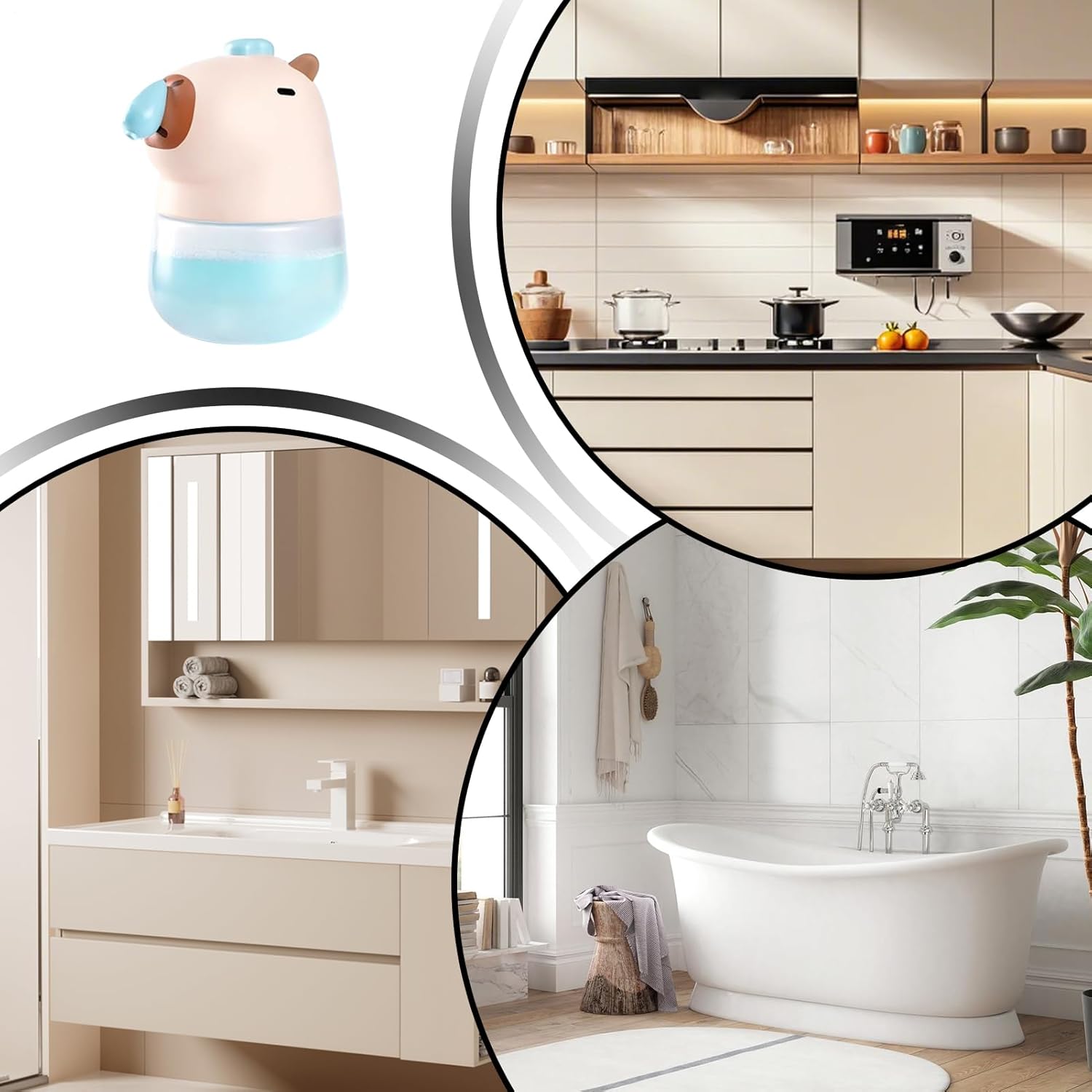 Automatic Hand Soap Dispenser | Capybara Shape Touchless Waterproof,Kitchen Dish Soap Dispenser | for Home Apartment Dormitory Bathroom Kitchen Countertop
