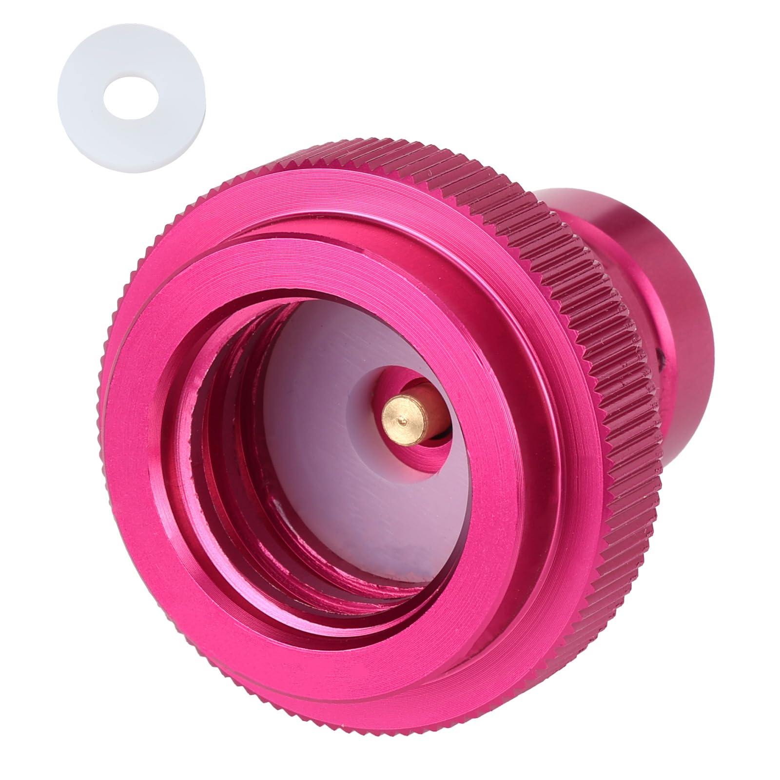 Upgraded CO2 Gas Cylinder Quick Adapter, Compatible with DUO/Terra/Art Soda Stream Maker Valve Refill Connect Accessory with TR21-4 Male Thread (Pink)
